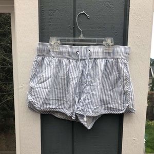 Blue and white shorts